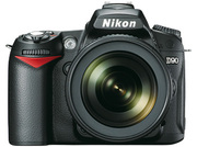 nikon d90+обек 18-200+бат блок+2бат+зар устр+сумка