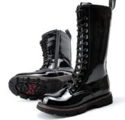 сапоги лакированные черные