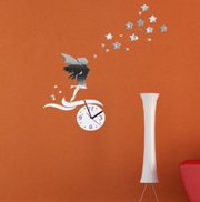 Часы зеркальные настенные фея со звездами 46389