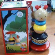 Пирамидка деревянная зайка 46435