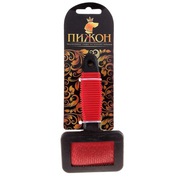 Пуходерка щетка с резиновой ручкой 7 х 14 см для животных 47010