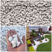 Белый щебень мраморный натуральный  