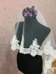 Свадебная фата с кружевом 270 см