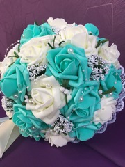 Изумрудный свадебный букет