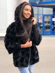 Вязанная норка импортный мех,  куртка Казахстан